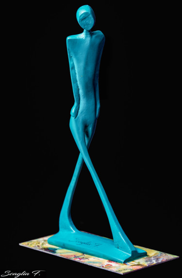 Skulptur mit dem Titel "L'Homme debout revi…" von Florence Scaglia, Original-Kunstwerk