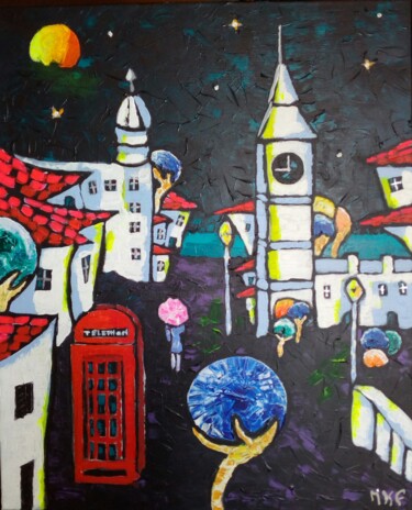Peinture intitulée "Big ben." par Marc Felix, Œuvre d'art originale, Acrylique