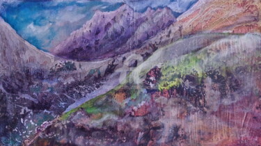 Peinture intitulée "PAYS DE MORAINES" par Daniele Sanchez Dsz, Œuvre d'art originale, Acrylique