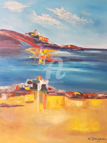 Peinture intitulée "Couchant.jpg" par Valerie Dragacci, Œuvre d'art originale, Huile