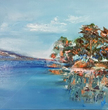 Peinture intitulée "Reflets d'été" par Valerie Dragacci, Œuvre d'art originale, Huile
