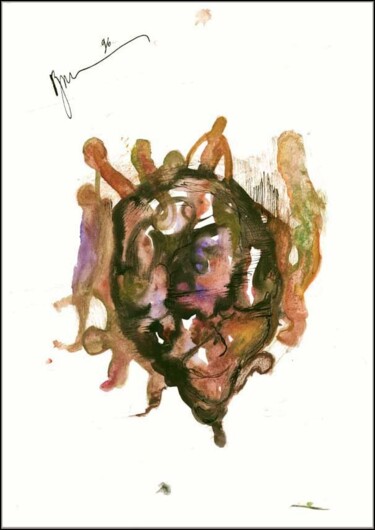 Dibujo titulada "Méchant Злодей Vill…" por Dima Dima Vil Ms Wilms (Rok Zivopisec Rock Painter), Obra de arte original, Gouac…