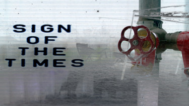 sign of the times or how to destroy our land Printmaking titled "sign of the times o…" by Michel Tabanou, Original Artwork, Digital Print