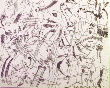 Drawing titled "On defining abstrac…" by Peter Jalesh, Original Artwork, Ink