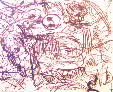 Drawing titled "The whisper" by Peter Jalesh, Original Artwork, Ink