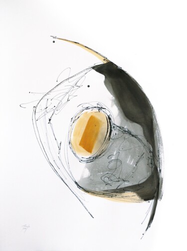 Painting titled "Noyau" by Chantal Proulx, Original Artwork, Acrylic