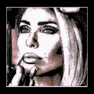 ILARY DGT BLK Arte digitale intitolato "ILARY DGT BLK" da Simone Lazzarini, Opera d'arte originale, Pittura digitale
