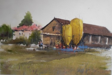 绘画 标题为“silos” 由Giorgio Gosti, 原创艺术品, 水彩
