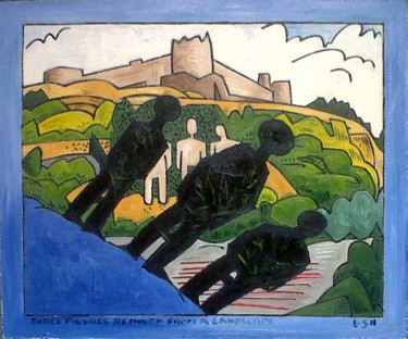 Three Figures Removed From A Landscape