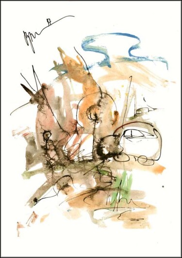 Drawing titled "Выезд на лоно приро…" by Dima Dima Vil Ms Wilms (Rok Zivopisec Rock Painter), Original Artwork, Gouache