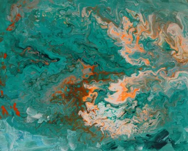 Pintura titulada "Forest Fire > 33 x…" por Eric Schauer, Obra de arte original, Acrílico