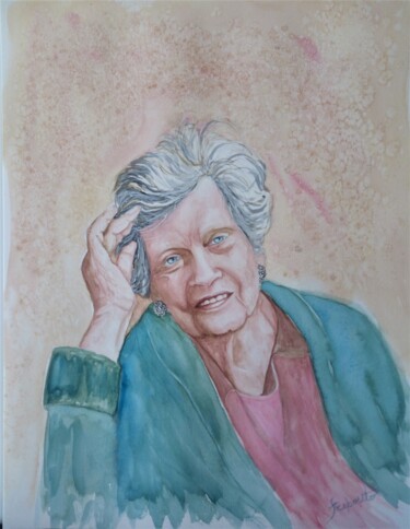 「Tia Yolanda」というタイトルの絵画 Solange Esposito (SEsposito)によって, オリジナルのアートワーク, 水彩画