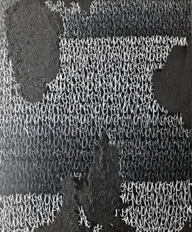 Ζωγραφική με τίτλο ""Black Ghost" 2/2" από Mickael Bereriche (KESMO), Αυθεντικά έργα τέχνης, Ακρυλικό