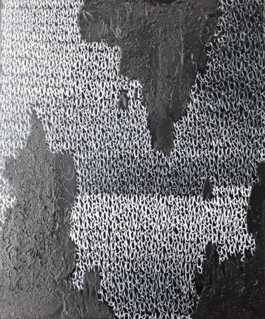 Ζωγραφική με τίτλο ""Black Ghost" 1/2" από Mickael Bereriche (KESMO), Αυθεντικά έργα τέχνης, Ακρυλικό