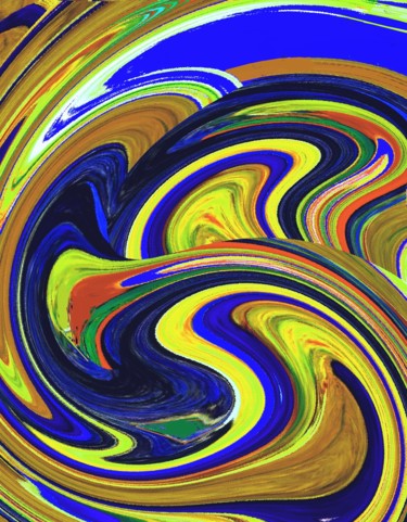 Digital Arts titled "Moon lit shore" by Peter Jalesh, Original Artwork, Digital Painting