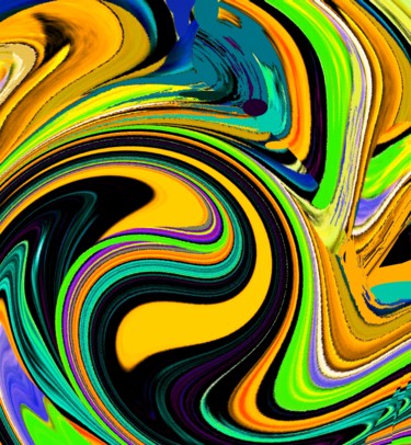 Digital Arts titled "Stems and petals" by Peter Jalesh, Original Artwork, Digital Painting