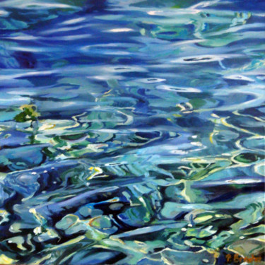 Peinture intitulée "Bord de mer 2" par Pascal Brachet, Œuvre d'art originale, Huile