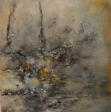 Peinture intitulée "Le voile se lève" par Monique Attard, Œuvre d'art originale, Acrylique