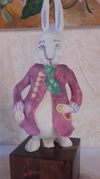 Sculpture intitulée "Bianconiglio - da A…" par Lucia Mazzoni, Œuvre d'art originale
