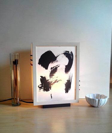 Design titled "Lampe Calligraphie.…" by Papiers D'Aurore, Original Artwork, Luminaire