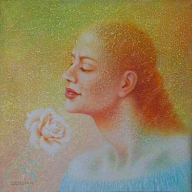 Smell of Rose Painting titled "Smell of Rose" by Dace Lapina, Original Artwork, Acrylic