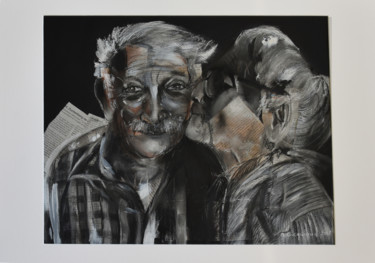 Peinture intitulée "HEUREUX" par Brigitte Gicquiaud, Œuvre d'art originale, Autre