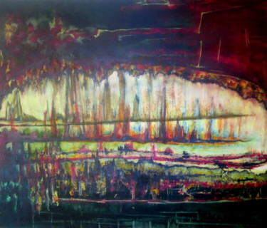 Peinture intitulée "looking-at-the-futu…" par Marianne Charlotte Mylonas-Svikovsky (Marlo), Œuvre d'art originale, Acrylique