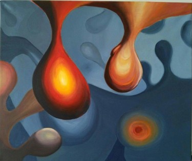 Peinture intitulée "Introspection" par Anne Hamelin, Œuvre d'art originale, Acrylique Monté sur Châssis en bois
