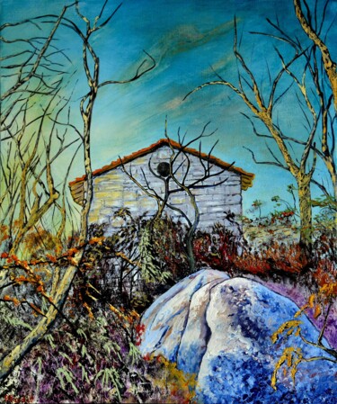 Peinture intitulée "La loge du gros cai…" par Pascal Baudot, Œuvre d'art originale, Huile