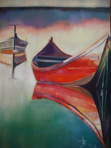 Painting titled "TWILIGHT" by Sonja Brzak, Original Artwork, Oil