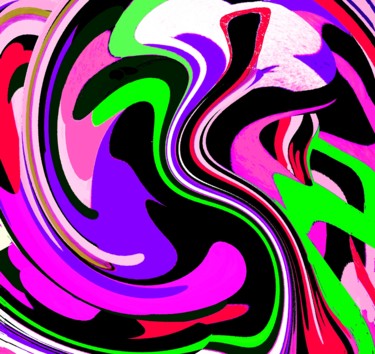 Digital Arts titled "Abstract blossoming" by Peter Jalesh, Original Artwork, Digital Painting