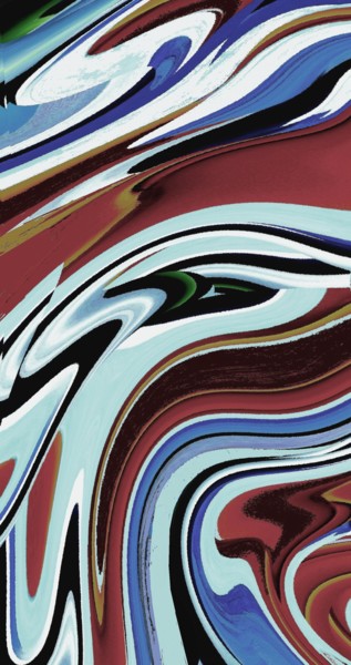 Digital Arts titled "Clouds that flow an…" by Peter Jalesh, Original Artwork, Digital Painting