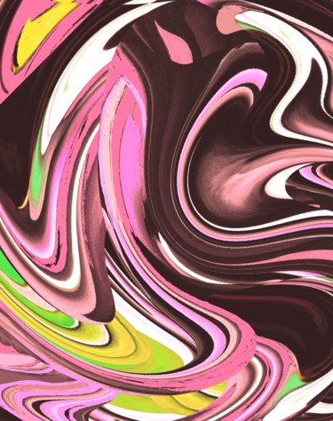 Digital Arts titled "Lizards in a Moss t…" by Peter Jalesh, Original Artwork, Digital Painting