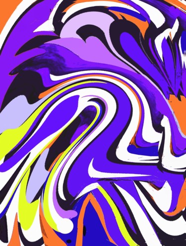 Digital Arts titled "Spring irises" by Peter Jalesh, Original Artwork, Digital Painting