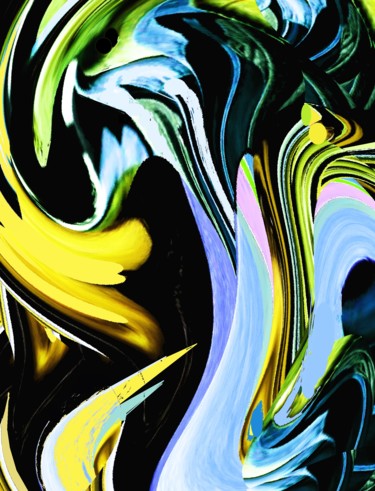 Digital Arts titled "Weeds striving in h…" by Peter Jalesh, Original Artwork, Digital Painting