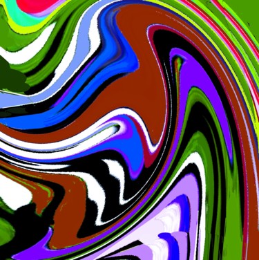Digital Arts titled "Blossoming hill" by Peter Jalesh, Original Artwork, Digital Painting
