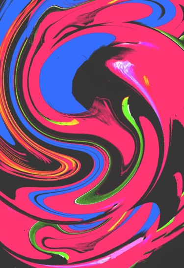 Digital Arts titled "Rloses clinging to…" by Peter Jalesh, Original Artwork, Digital Painting