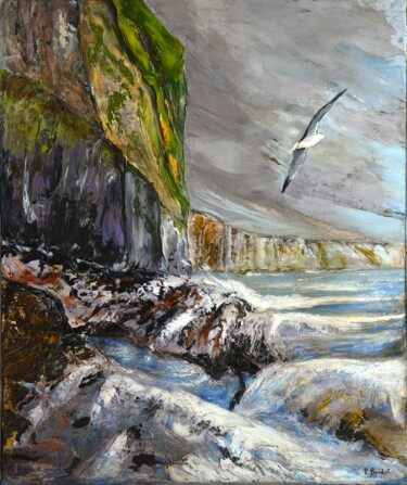 Peinture intitulée "Ressac" par Pascal Baudot, Œuvre d'art originale, Huile