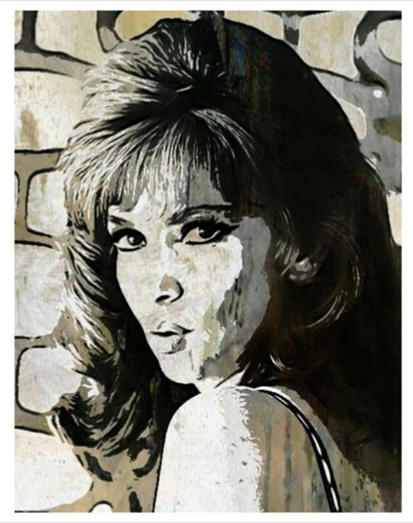 Gina Lollobrigida Arte digitale intitolato "Gina Lollobrigida" da Simone Lazzarini, Opera d'arte originale, Pittura digitale