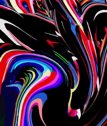 Digital Arts titled "Black-royal-tulips" by Peter Jalesh, Original Artwork, Digital Painting