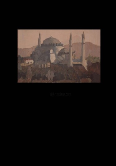 Peinture intitulée "Sainte-Sophie" par Serge Salis, Œuvre d'art originale, Huile