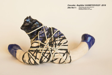 Sculpture intitulée "Ossuaire-2018" par Baptiste Vanweydeveldt, Œuvre d'art originale, Céramique