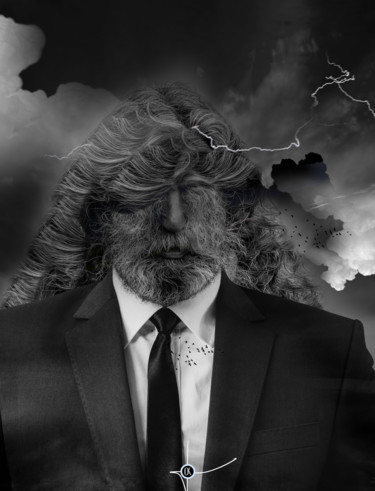 Beard storm Цифровое искусство под названием "Beard storm" - Oxana Kolyagina, Подлинное произведение искусства, Цифровая живопись