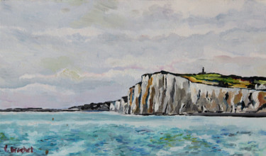 Peinture intitulée "Mers-les-Bains" par Pascal Brachet, Œuvre d'art originale, Huile