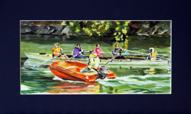 Peinture intitulée "Entrainement à l'av…" par Pascal Brachet, Œuvre d'art originale, Acrylique