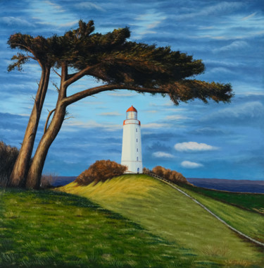 绘画 标题为“Leuchtturm Hiddensee” 由Leo Windeln, 原创艺术品, 油