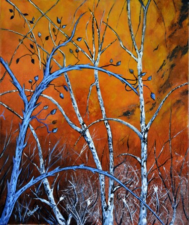 Peinture intitulée "Automne 18" par Pascal Baudot, Œuvre d'art originale, Acrylique Monté sur Châssis en bois