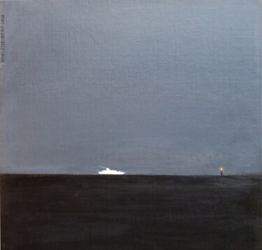 Peinture intitulée "Marine nocturne" par Henri Eisenberg, Œuvre d'art originale, Acrylique