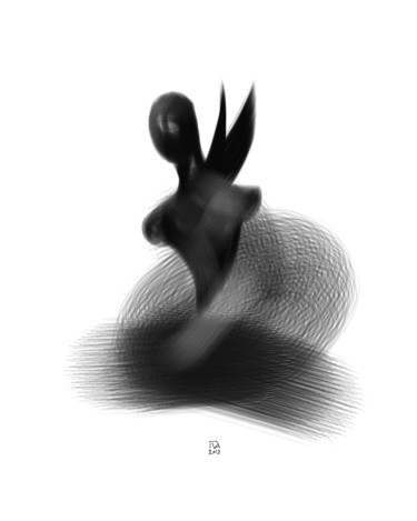 Digital Arts titled "Between Good and Ev…" by Pribi, Original Artwork, Digital Painting