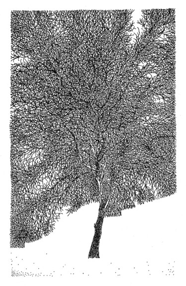 Рисунок под названием "WINTER I" - Nikolay Biryukov, Подлинное произведение искусства, Чернила
